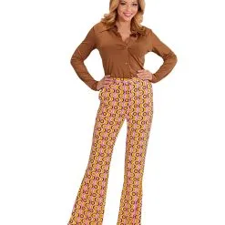 70ies Damen Schlaghose Crazy -Karnevalskostüme Kinder NiedrigerPreis 70er jahre groovy damenhose discs schlaghose hippie faschingskostuem 70s hippie trousers 29424 3