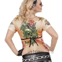 Sexy Rockerbraut T-Shirt 6 Sexy Rockerbraut T-Shirt -Karnevalskostüme Kinder NiedrigerPreis biker girl t shirt rocker lady t shirt hevay meatl braut kostuemzubehoer 29378 3