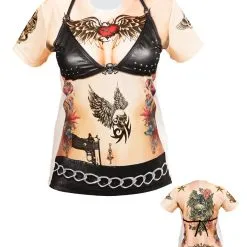 Sexy Rockerbraut T-Shirt 7 Sexy Rockerbraut T-Shirt -Karnevalskostüme Kinder NiedrigerPreis biker girl t shirt rocker lady t shirt hevay meatl braut kostuemzubehoer 29378 4