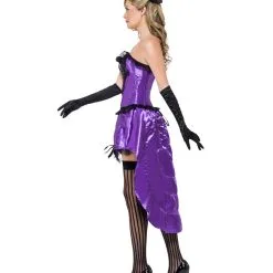 Showgirl Can-Can Kostüm Violett -Karnevalskostüme Kinder NiedrigerPreis burlesque can can kostuem violett showgirl kostuem saloon girl kostuem burlesque fancy dress costume bild3 23902