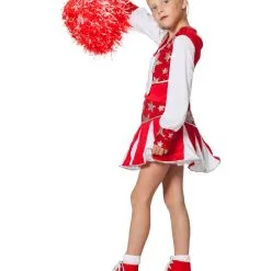 Karnevalskostüme Kinder NiedrigerPreis -Karnevalskostüme Kinder NiedrigerPreis cheerleader kinderkostuem rot faschings verkleidung cheerleaderin tanzgarde kostuem maedchen 36432 2