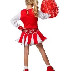Rotes Cheerleader Kinder Kostüm -Karnevalskostüme Kinder NiedrigerPreis cheerleader kinderkostuem rot faschings verkleidung cheerleaderin tanzgarde kostuem maedchen 36432 3