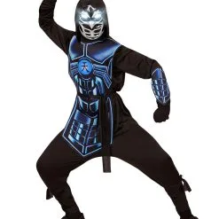Cyber Ninja Kinderkostüm Mit LED Augen 5 Cyber Ninja Kinderkostüm Mit LED Augen -Karnevalskostüme Kinder NiedrigerPreis cyber ninja mit leuchtenden augen kinderkostuem cyber ninja child costume scifi kostuem 36561 03
