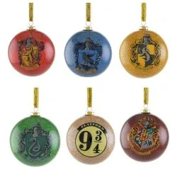 Harry Potter Glitzer Christbaumkugeln 6er-Set