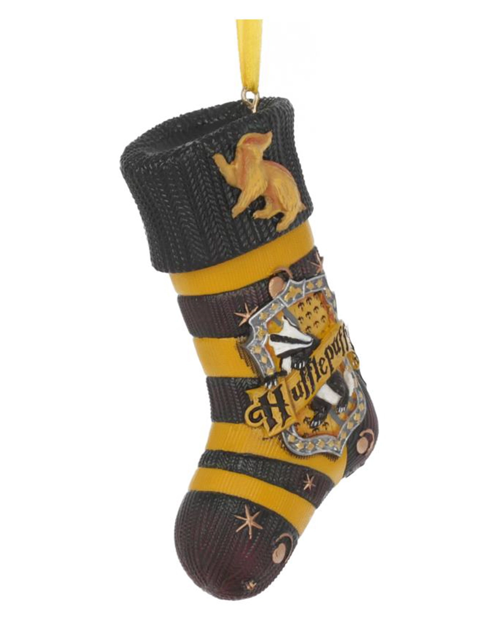 Harry Potter Hufflepuff Socke Christbaumkugel 3 Harry Potter Hufflepuff Socke Christbaumkugel – Bild 3