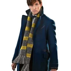 Grau-Gelber Newt Scamander Schal -Karnevalskostüme Kinder NiedrigerPreis newt scamander schal fantastische tierwesene schal harry potter 27467 4