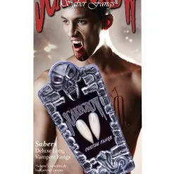 Scarecrow Vampirzähne XL 5 Scarecrow Vampirzähne XL -Karnevalskostüme Kinder NiedrigerPreis scarecrow vampireckzaehne extra lang lange dracula zaehne blutige vampierzaehne 13905 01