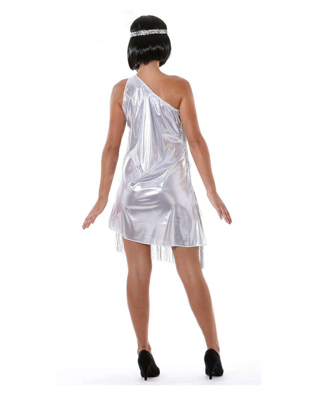 Heißes Charleston Kleid Silber 2 Heißes Charleston Kleid Silber – Bild 2