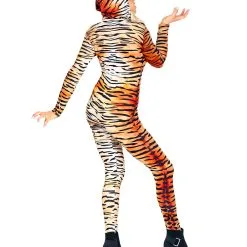 Tiger Jumpsuit Mit Animal Print -Karnevalskostüme Kinder NiedrigerPreis tiger bodysuit mit animal print tiger jumpsuit with animal print tiger ganzkoerper anzug 39142 04